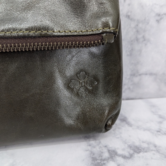 Patricia Nash Dark Olive Green Leather Clutch - Picture 5 of 11